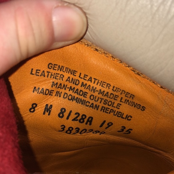 TIMBERLAND PREMIUM 6-INCH WATERPROOF BOOTS red/white genuine leather size 8M​​ - Picture 11 of 11